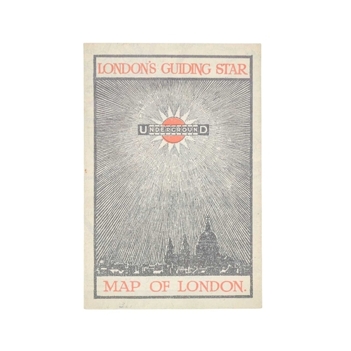 228 - Pocket London Underground Map, 1912. A very good folded London Underground map. The map has numerous... 