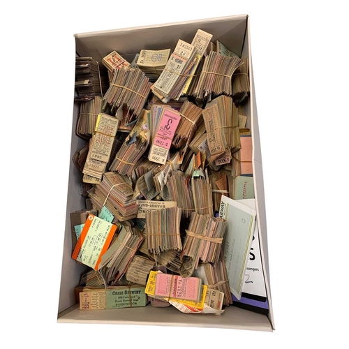 233 - Box containing a large quantity (many thousands) of bus and coach tickets. All appear to be pre 1971... 
