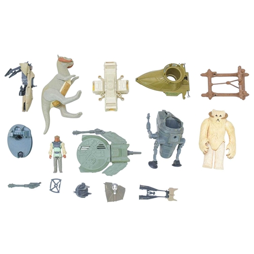 236 - Star Wars figures and an AT-AT vehicle. Plastic AT-AT by Kenner products 1981, height 48cm, with var... 