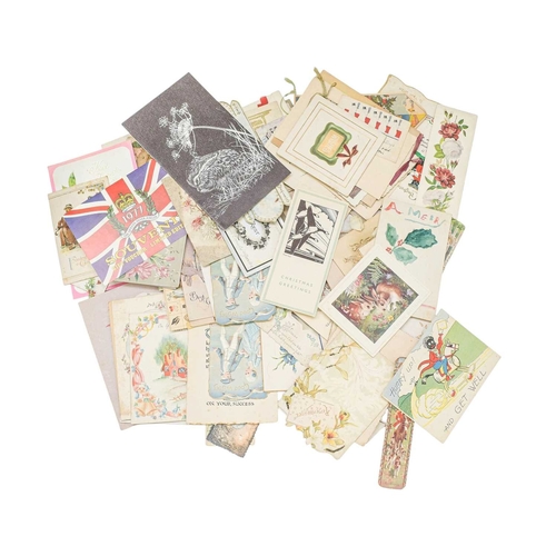 248 - A collection of approximately 100 greetings cards, Including Victorian and Edwardian examples. Toget... 