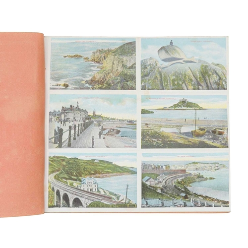 260 - Four albums of mostly topographical cards including Cornish. Lot comprises: Album 1 contains a mixed... 