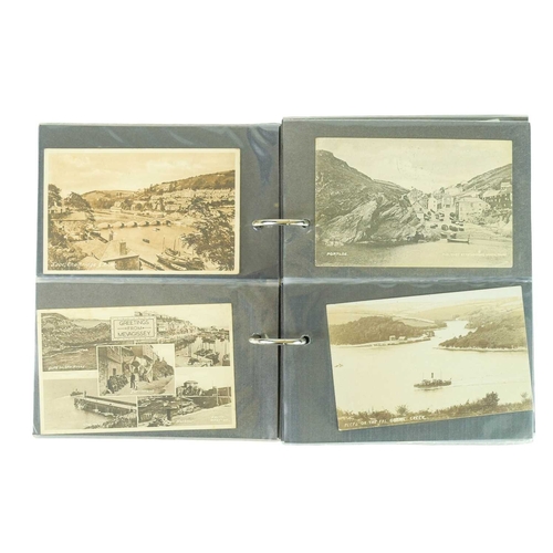 260 - Four albums of mostly topographical cards including Cornish. Lot comprises: Album 1 contains a mixed... 