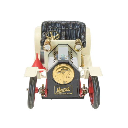 278 - A Mamod Steam Roadster, boxed. SA1, in cream with red trim, with original box.