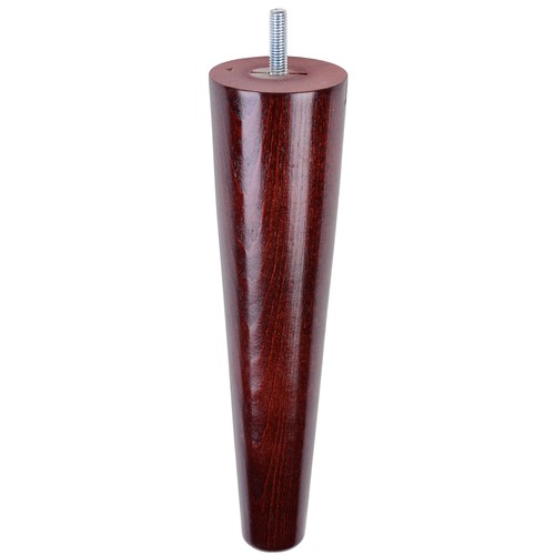 274 - 187 ROUND TAPERED LEGS IN MAHOGANY, 230MM H, 60MM W, M8 FIX