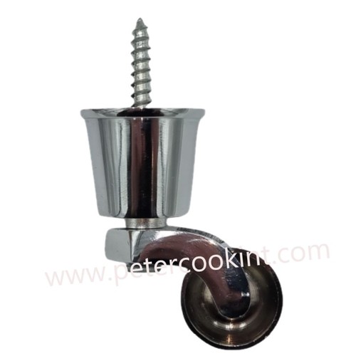 95 - 40 CHROME FINISH CASTORS, 32MM ROUND SOCKET, 80MM WOOD SCREW FIXING (10 SETS, 40 CASTORS)

STARTING ... 