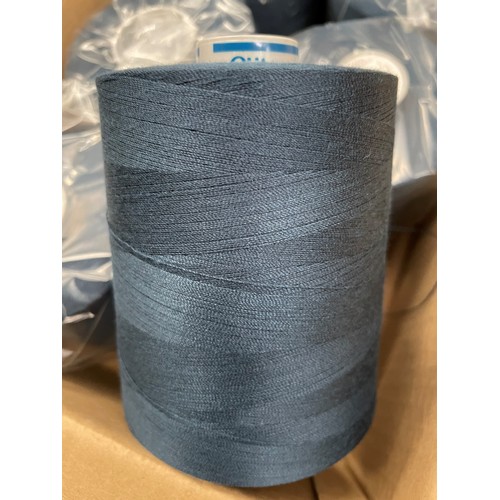 190 - 10 CONES OF PERMACORE 36 CORESPUN 5000MTS SEWING THREAD IN SHADE 32215 NAVY  IDEAL FOR USE ON UPHOLS... 