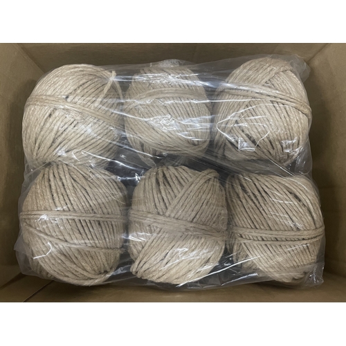 121 - 18 FLAX TWINE BALLS, 250G NOMINAL 301 LAID CORD BALL