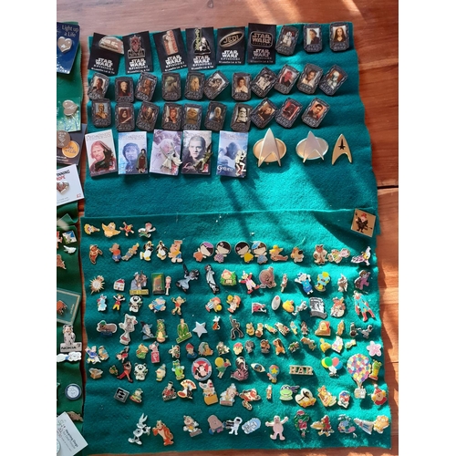 7 - Large Collection of Collectable Pin Badges - Various Subjects including Star Wars