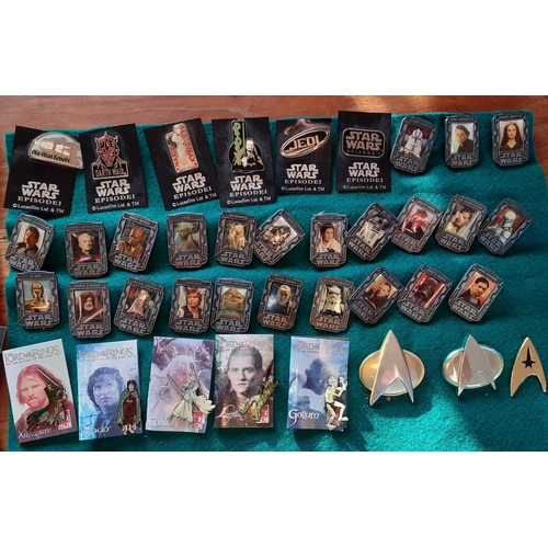 7 - Large Collection of Collectable Pin Badges - Various Subjects including Star Wars