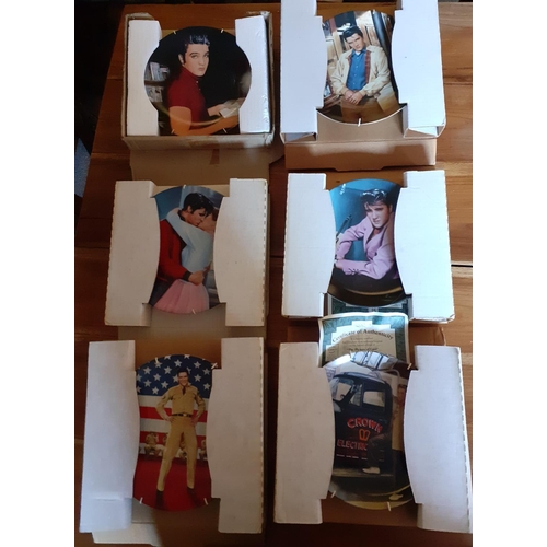 10 - Collection of 6 Elvis Collectable Plates. All with Certificates of Authenticity and boxes.