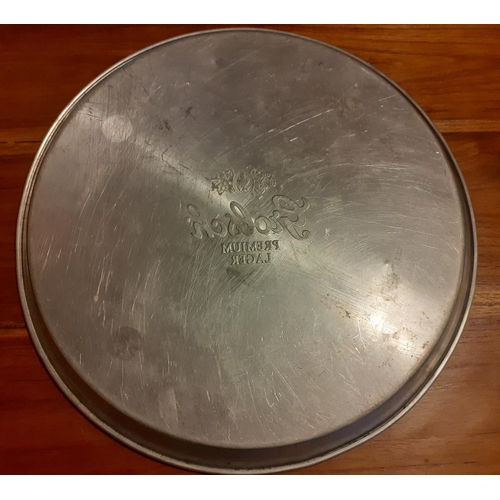 204 - Grolsch Large Silver Drinks Tray