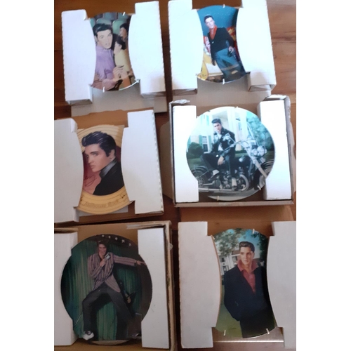 11 - Collection of 6 Elvis Collectable Plates. All with Certificates of Authenticity and boxes.