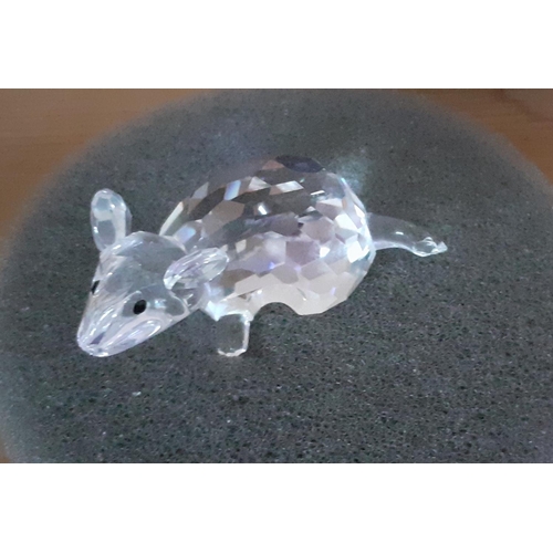 20 - Small Swarovski Crystal Mouse In Box