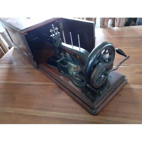 27 - Singer Hand Crank Sewing Machine C1880's .