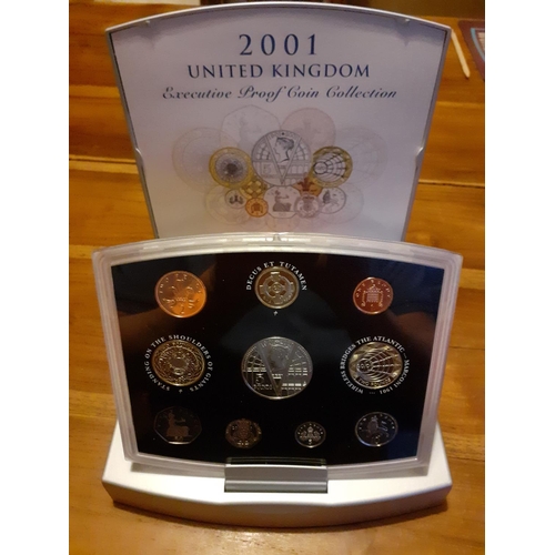 240 - 2001 Royal Mint Coin Set in Case of Issue