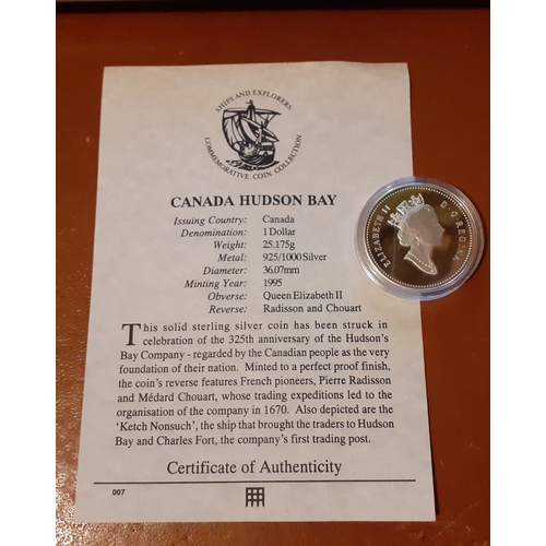 252 - 1995 Canadian 1 Dollar Silver Proof Coin - Canada Hudson Bay