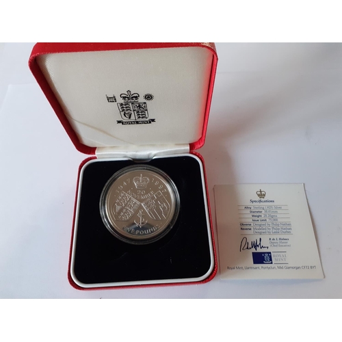 265 - 1997 Queens Golden Wedding Anniversary £5 Silver Proof Coin