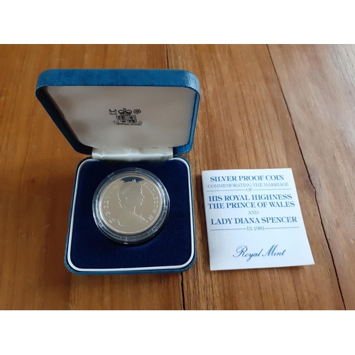 270 - 1981 Silver Proof Coin - Dian and Charles Wedding