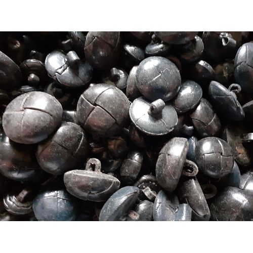 71 - Large Collection of Vintage Leather Clothing Buttons ( Small, Medium and Large Sizes)