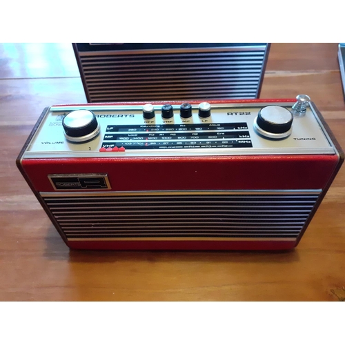 82 - Pair of Vintage Roberts Wireless Radios. RT22 and R25. Both Untested.