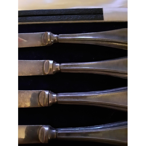 295 - Two Cases of Cutlery. Knife Set has Hallmarked Silver Handles