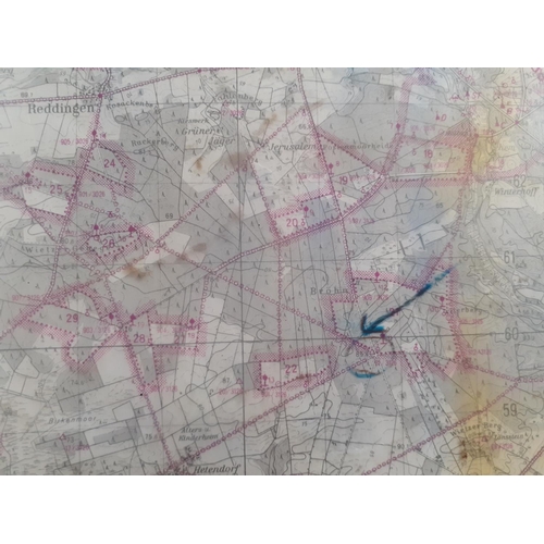 307 - A Military Map With Circled Targets Around Soltau & Munster Germany