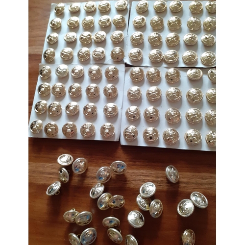 314 - Large Collection of Different Uniform Buttons. Mixture of Military and Police Uniform buttons.