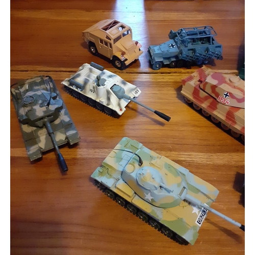 117 - Ten Early Corgi Die Cast Military Tanks and Other Vehicles, all without boxes