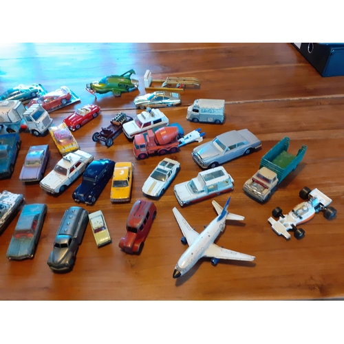 129 - Large Collection of Early Dies Cast Vehicles. Includes Corgi, Dinky & Triang