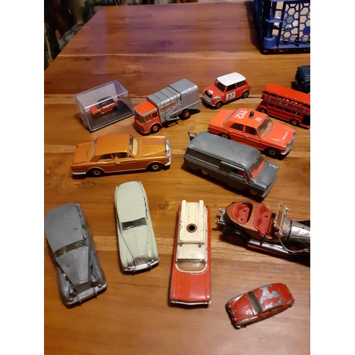 131 - Large Collection of Early Die Cast Vehicles. Includes Corgi and Dinky. Chitty Chitty Bang Bang Car a... 