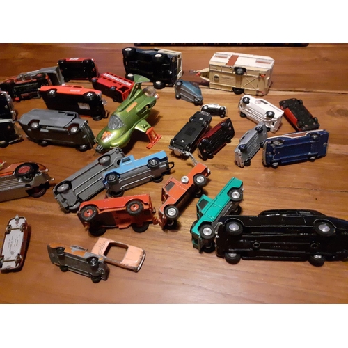 131 - Large Collection of Early Die Cast Vehicles. Includes Corgi and Dinky. Chitty Chitty Bang Bang Car a... 