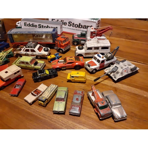 132 - Large Collection of Die Cast Vehicles. Dinky, Corgi, Tonka and Lesney all included.