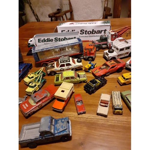 132 - Large Collection of Die Cast Vehicles. Dinky, Corgi, Tonka and Lesney all included.