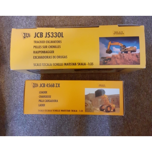 137 - Two Boxed JCB Die Cast Toys - JCBJS330L and JCB456BZX Models. New in Boxes