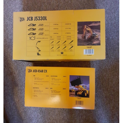 137 - Two Boxed JCB Die Cast Toys - JCBJS330L and JCB456BZX Models. New in Boxes