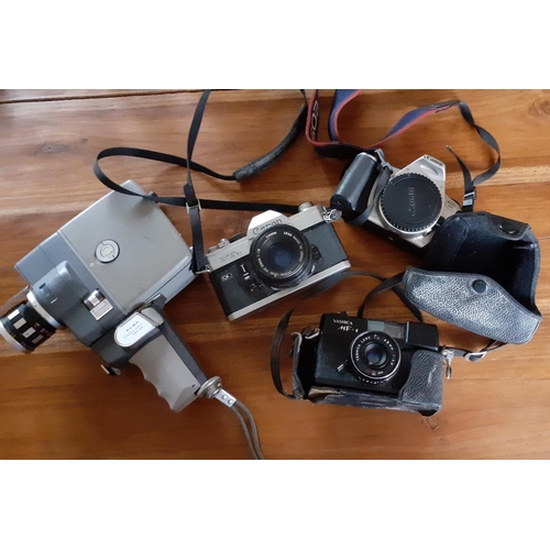 142 - Four Vintage Cameras/Movie Maker