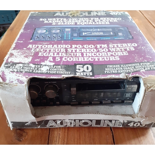 362 - Audioline 50 Watt - Graphic Equaliser Car Stereo Radio in Original Box - Looks Un-used