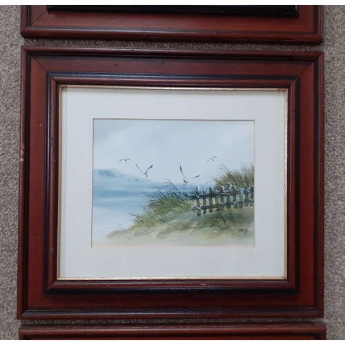 167 - Three Framed Ocean Themed Watercolour Paintings. Frames measure 45cm x 40cm