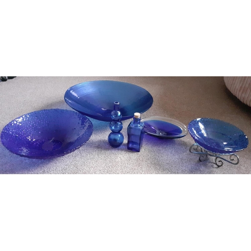 374 - Collection of Blue Glass Items