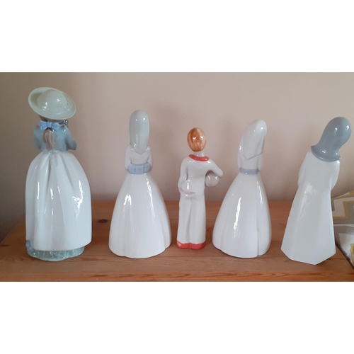 183 - Five Ceramic Figurines  - No Cracks or chips