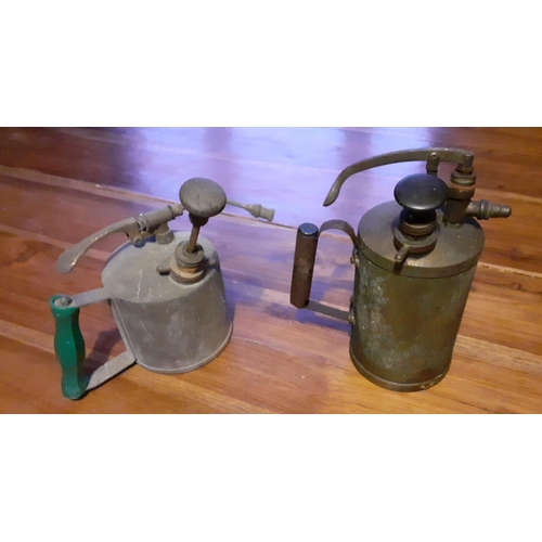 384 - Pair of Old Oil Cans