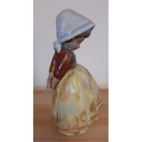 194 - LLADRO Handmade Figure Of A Young Girl Height - 21cm