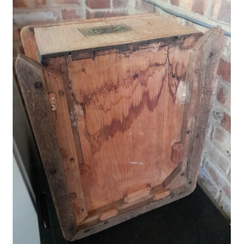 392 - Wooden Collectors Cabinet. Missing Side Plinth. A small project. Excellent otherwise complete with o... 