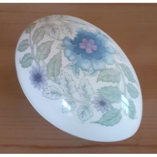 195 - Wedgewood Egg Shaped Trinket Pot 10.5cm Wide