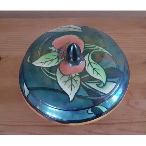 196 - Shelley Hand Painted Ceramic Bowl With Lid 16cm Diameter