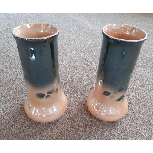 198 - Pair Of Rubian  Art Vases