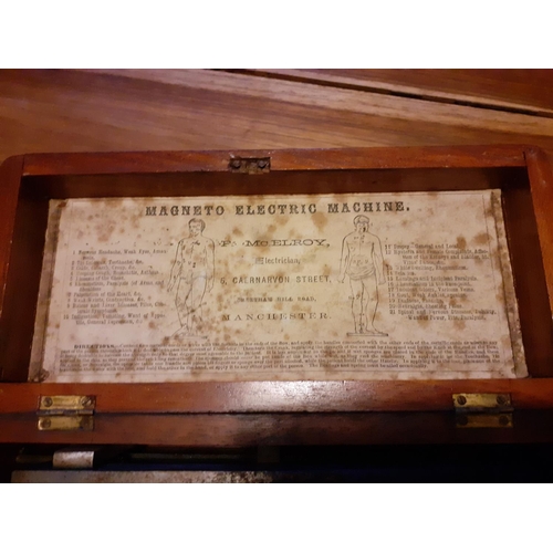 22 - Magneto Electric Shock Machine supplied by P McElroy Manchester. In working order!