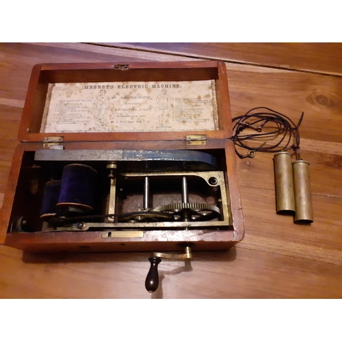 22 - Magneto Electric Shock Machine supplied by P McElroy Manchester. In working order!