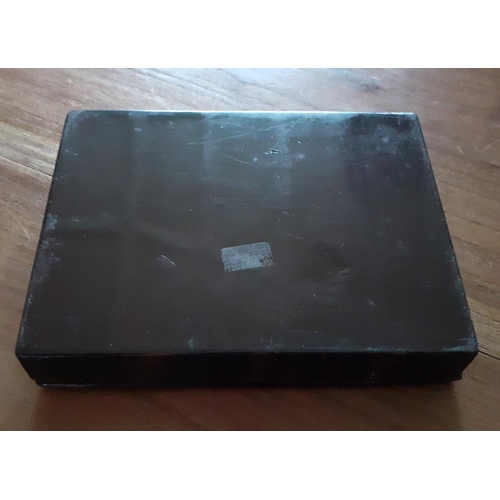 27 - Early Tortoiseshell Decorative Box. Multiple compartments inside. Box measures 13cm x 10cm