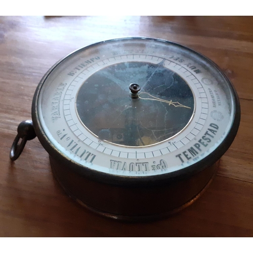28 - Italian Ships Metal Barometer  - 13cm Diameter